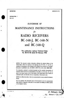 AN 08-10-112 BC-348-J,N,Q Radio Receiver (maintenance)