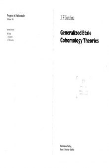 Generalized Etale Cohomology Theories