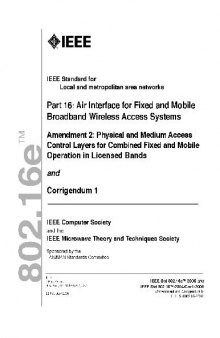 IEEE STD 802.16e - Standard for Local