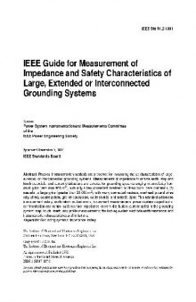 IEEE STD 81.2-1991Guide for Measurement of Impedance and Safetycharacteristics of Large, Extended