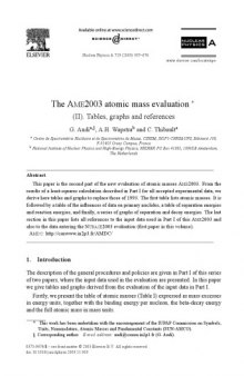 2003 Atomic Mass Evaluation