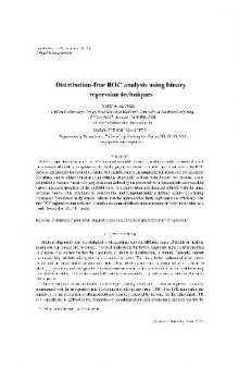 Distribution-free ROC analysis using binary regression techniques
