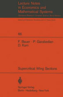 A Theory of Supercritical Wing Sections, with Computer Programs and Examples
