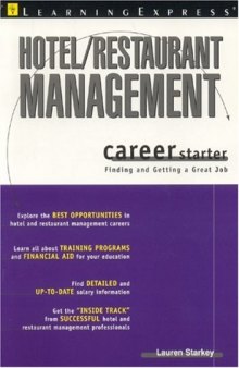 Hotel/Restaurant Management Career Starter