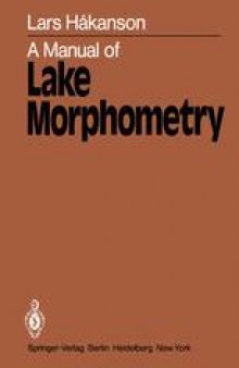 A Manual of Lake Morphometry