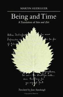 Being and Time: A Translation of Sein and Zeit