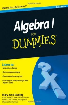 Algebra I For Dummies (For Dummies (Math & Science))