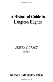 A Historical Guide to Langston Hughes (Historical Guides to American Authors)