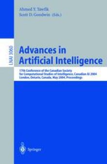 Advances in Artificial Intelligence: 17th Conference of the Canadian Society for Computational Studies of Intelligence, Canadian AI 2004, London, Ontario, Canada, May 17-19, 2004. Proceedings