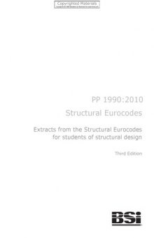 Structural Eurocodes - Extracts from the Structural Eurocodes for Students of Structural Design (PP 1990:2010)