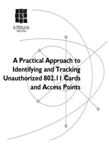 a practical approach to identifying and tracking unauthorized 802.11 cards and access points