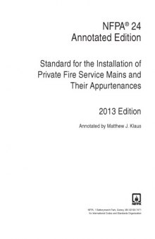 NFPA 24-2013 Standpipe