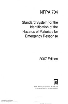 NFPA 704 - Standard System for the Identification of the Hazards of Materials for Emergency Response