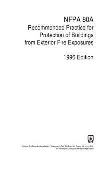 NFPA 80A - Protection of Buildings from Exterior Fire Exposure