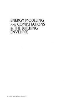 Energy modeling and computations in the building envelope
