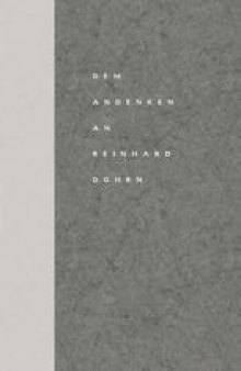 Dem Andenken an Reinhard Dohrn: Reden, Briefe und Nachrufe
