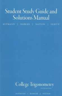 Instructor’s Solutions Manual of College Algebra And Trigonometry  