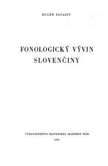 Fonologický vývin slovenčiny