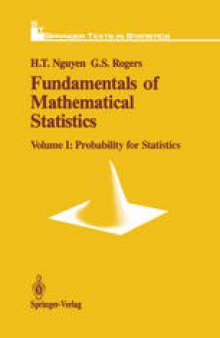 Fundamentals of Mathematical Statistics: Probability for Statistics