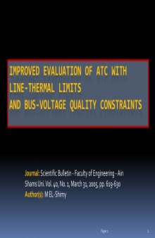 IMPROVED EVALUATION OF ATC WITH  LINE-THERMAL LIMITS  AND BUS-VOLTAGE QUALITY CONSTRAINTS