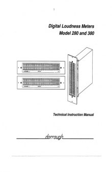 DORROUGH 280,380 Digital Loudness Meters - Technical (schematics)