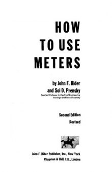 How To Use Meters 2ND Edition 