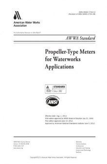 Propeller-type meters for waterworks applications : effective date, Aug. 1, 2012
