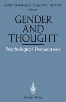 Gender and Thought: Psychological Perspectives