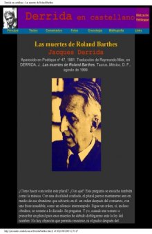 Las muertes de Roland Barthes