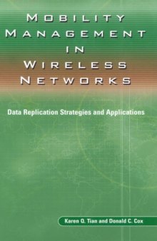 Mobility management in wireless networks : data replication strategies and applications