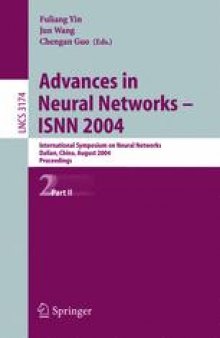 Advances in Neural Networks - ISNN 2004: International Symposium on Neural Networks, Dalian, China, August 19-21, 2004, Proceedings, Part II