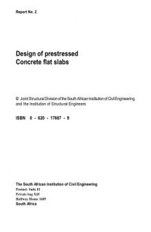 Design of prestressed concrete flat slabs.