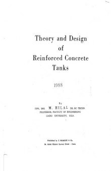 Theory and design of reinforced concrete tanks