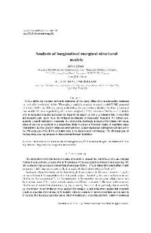 Analysis of longitudinal marginal structural models