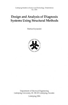Design and analysis of diagnosis systems using structural methods