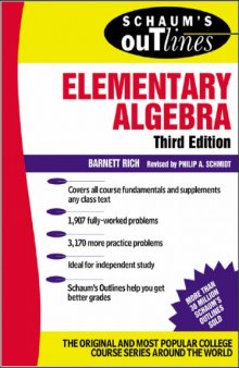 Elementary Algebra [Schaum's Outlines]
