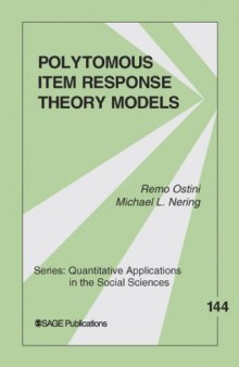 Polytomous Item Response Theory Models (Quantitative Applications in the Social Sciences)