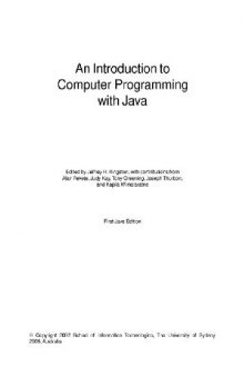 An Introduction to Computer Programming with Java