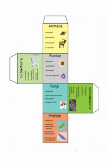 3D Kingdoms. Animalia, Plantae, Fungi, Protista, Eubacteria and Archaea