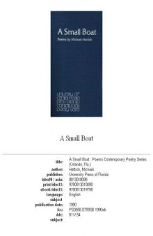 A small boat: poems