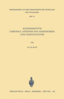 Acrodermatitis Chronica Atrophicans (Herxheimer) und Nervensystem: Eine Analyse klinischer, physiologischer, histologischer und elektromyographischer Befunde
