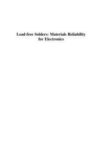Lead-Free Solders: Materials Reliability for Electronics