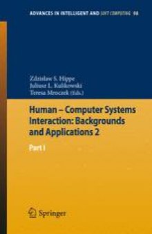 Human – Computer Systems Interaction: Backgrounds and Applications 2: Part 1