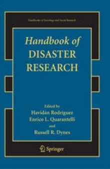 Handbook of Disaster Research