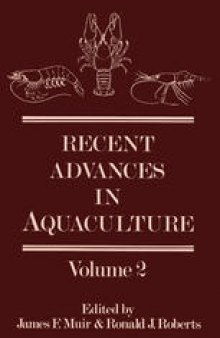 Recent Advances in Aquaculture: Volume 2
