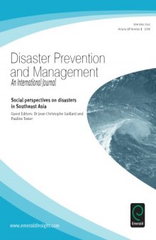 Disaster Prevention and Management: Volume 17 Number 3  Social Perspectives on Disasters in Southeast Asia