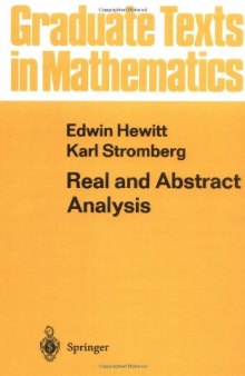Real and abstract analysis: a modern treatment of the theory of functions of a real variable