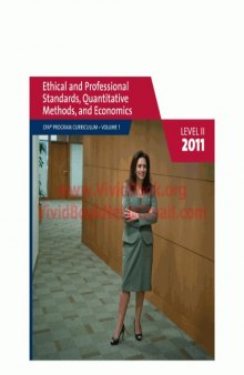 2011 CFA Program Curriculum: Level 2, Volume 1