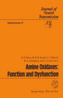 Amine Oxidases: Function and Dysfunction: Proceedings of the 5th International Amine Oxidase Workshop, Galway, Ireland, August 22–25, 1992