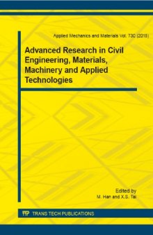 Advanced Research in Civil Engineering, Materials, Machinery and Applied Technologies